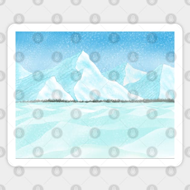 Snow Blanket Sticker by Jim Has Art